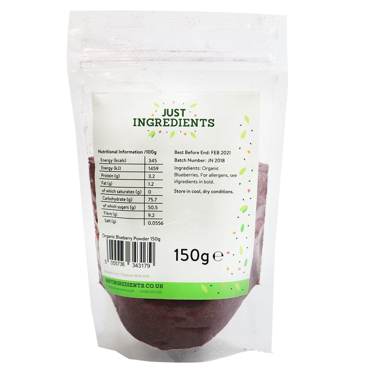 JustIngredients Organic Blueberry Powder